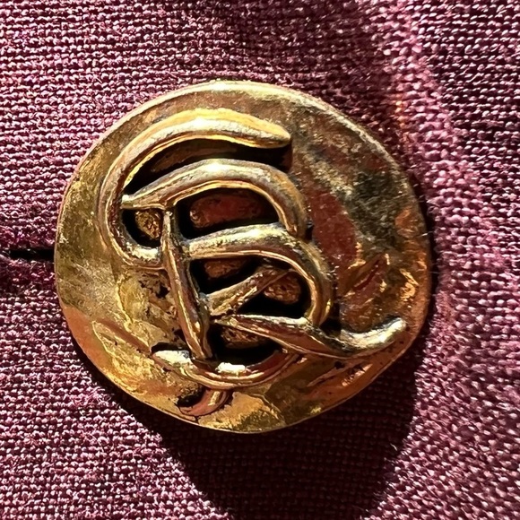 Sonia Rykiel Linen Blend 90’s dress V Neck Large Buttons Paris France 40 US 10 - Picture 2 of 13